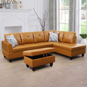 Ginger Semi PU Synthetic Leather Sofa Living Room Sofa