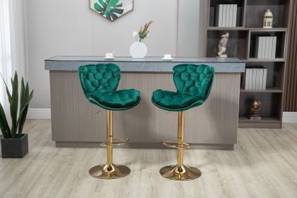 COOLMORE Bar Stools with Back and Footrest Counter Height Dining Chairs 2PC /SET