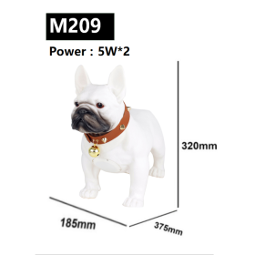 New Bluetooth Speaker Whole Body Dog Creative Gift Cartoon FM Radio Desktop Audio (Option: White-M209-USB)