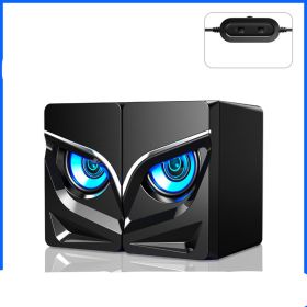 Desktop Computer Sound Bar Speakers with Compact Maneuverable Size Bluetooth Speaker (Option: Black-B-USB)