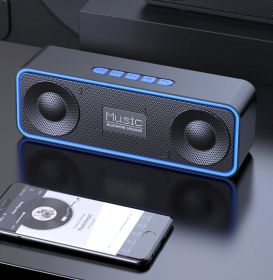 Wireless Bluetooth Speaker Subwoofer With Radio (Color: Blue)