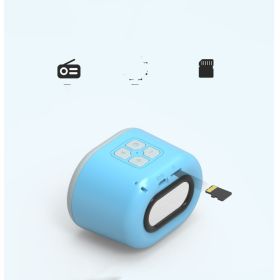 Mini Macaron Bluetooth Speaker Portable Music Speaker (Color: Blue)