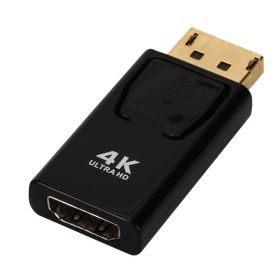 Displayport To HDMI Adapter Supports 4K Large DP To HDMI Adapter (Color: Black)