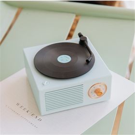 Retro Atomic Record Player Bluetooth Audio Wireless Mini Douyin Net Red Small Speaker (Color: green)