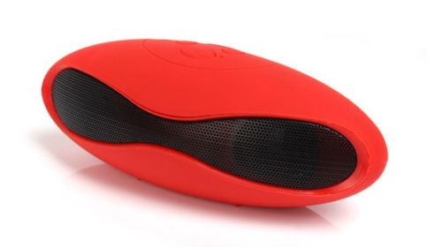 Manufacturer Amazon Card Tf Fm Gift Customized C6 Rugby Usb Mini Bluetooth Speaker (Color: Red)