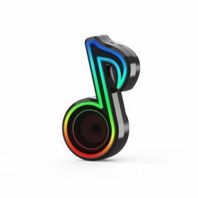 Wireless Creative Musical Note Marquee Colorful Sound (Option: Black-USB)