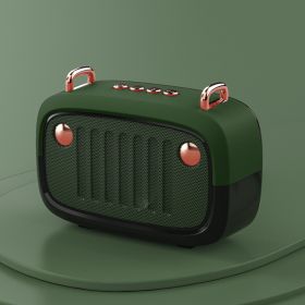 Subwoofer Outdoor Card Portable Mini Speaker (Option: Green-USB)