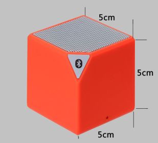 Bluetooth Speaker Rubik's Cube Small Square Speaker (Color: Orange)