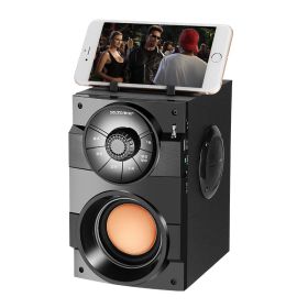 Portable mini portable home audio with subwoofer (Option: Black-8G U Disk)