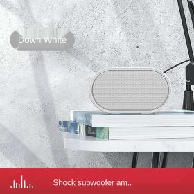 Mini Portable Subwoofer Bluetooth Speaker (Option: White-USB)