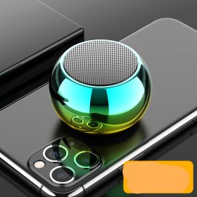 Wireless Bluetooth Speaker Mini Small Overweight Subwoofer High Volume (Color: Orange)