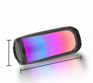 Bluetooth Speaker, Colorful Light Effect, Card Subwoofer, Colorful Light Sound (Option: Black-USB)